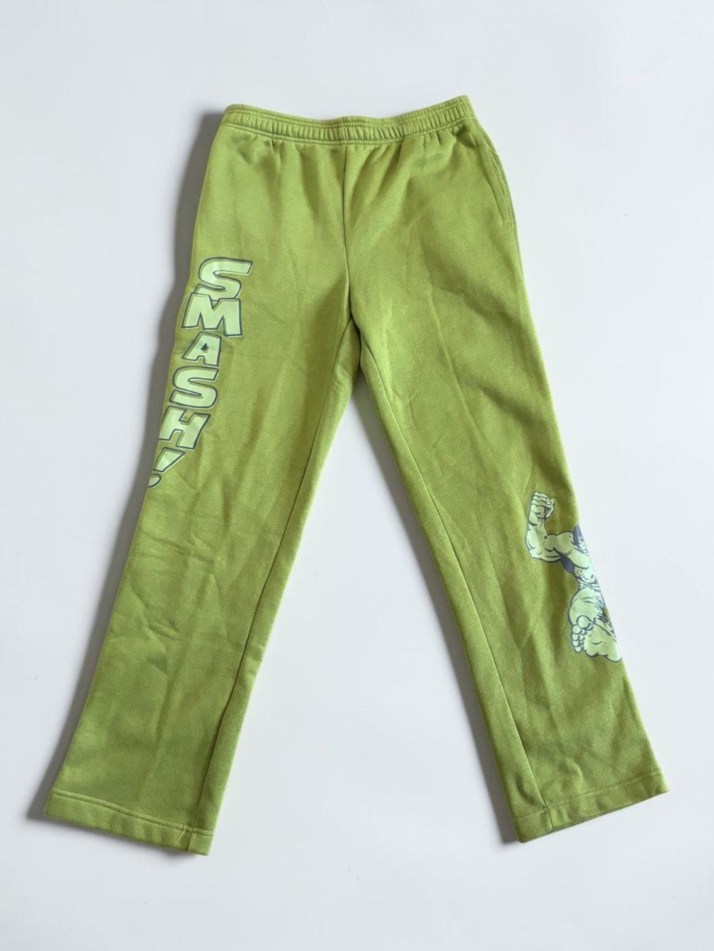Marvel Hulk Smash Fleece Sweatpants Green Unisex Size Medium NWT